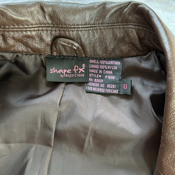 Shape Fx Button Down Leather Blazer, 8 - Picture 10 of 10